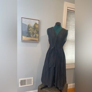CP Shades Navy Blue V-Neck Flowy Dress Size Medium